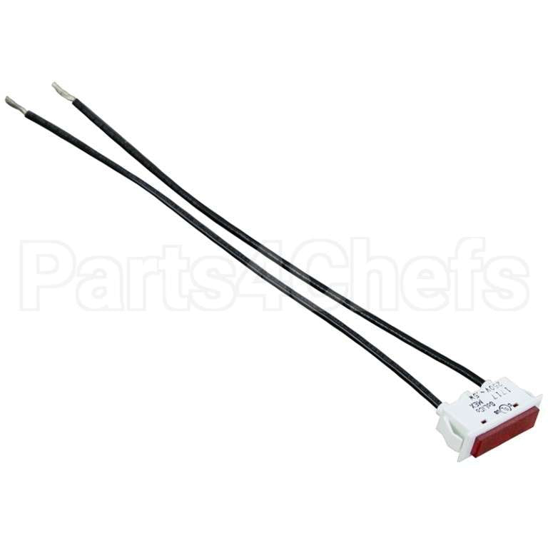 00-411496-000E6 Compatible Vulcan Signal Light 3/8" X 1-5/16" Red 250V