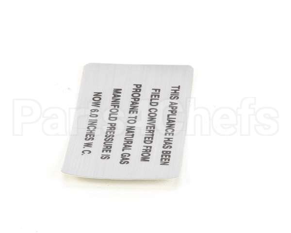 00-421727-00006 Vulcan Hart Plate,Propane To Natural Gas