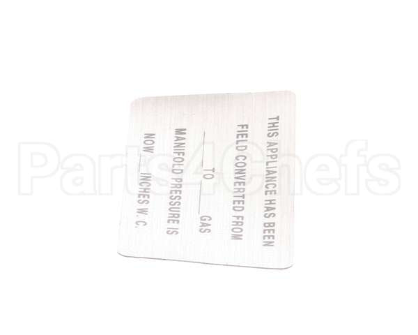 00-421727-00015 Vulcan Hart Label,Conversion (Gas) Blank