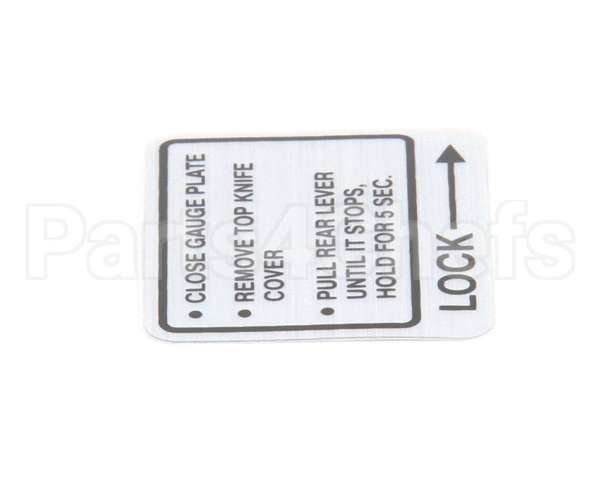 00-437239 Hobart Label,Instruction