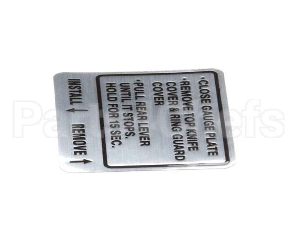 00-914681 Hobart Label, Instruction