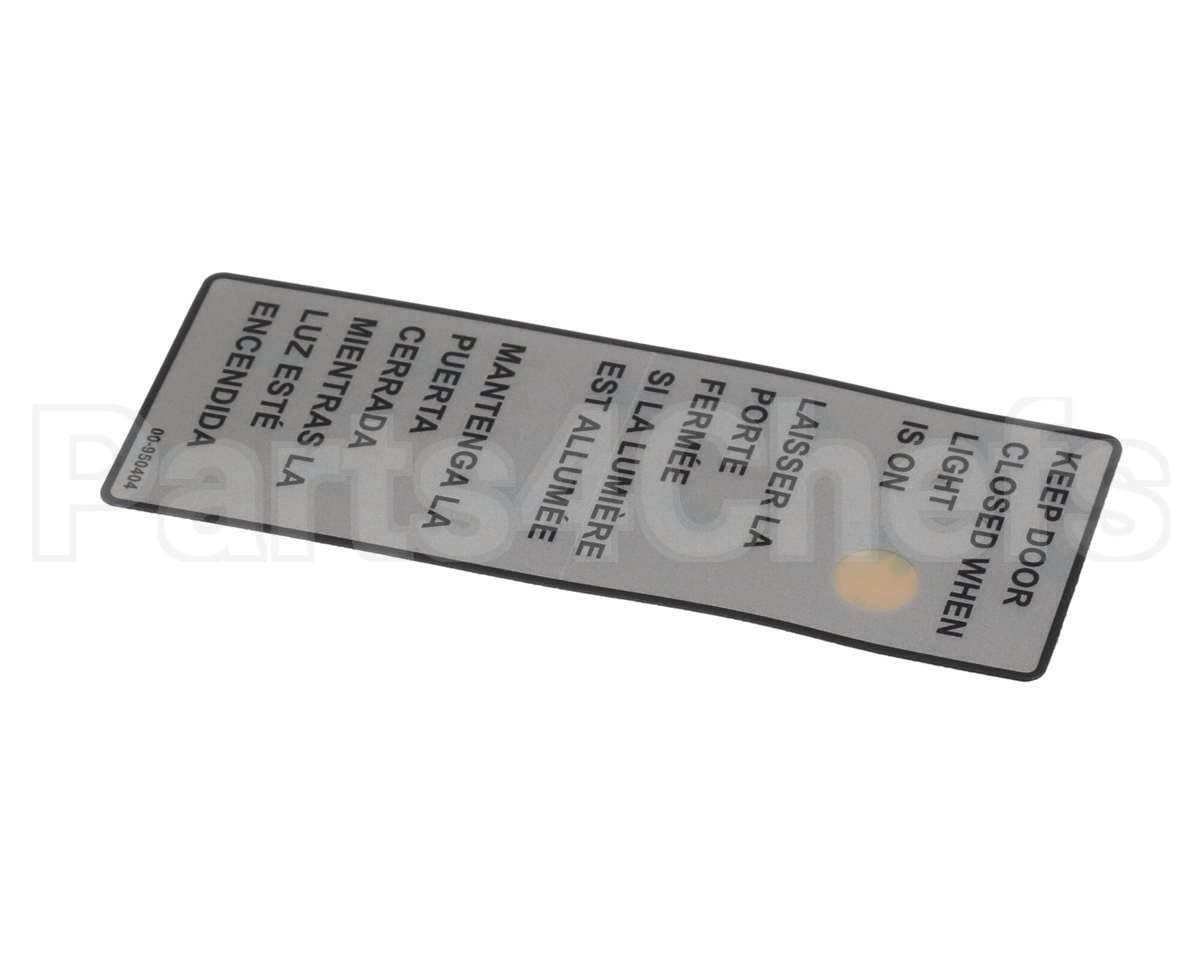 00-950404 Hobart Label, Condensing Cycle