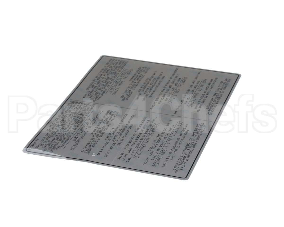 00-974827 Hobart Label, Dishwasher-Bilingual