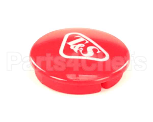 001193-19NS T&S Brass Snap-In Index Button, Red (T&S Logo)