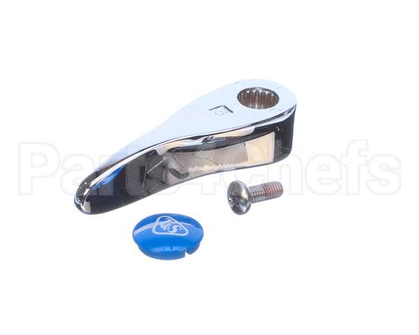 001636-45NS T&S Brass Lever Handle, Blue Index (T&S Logo), Scr