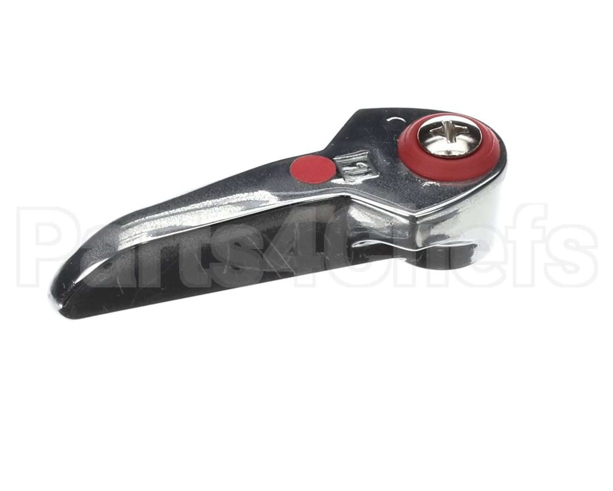 001637-45AM T&S Brass Lever Handle, Red Index (Hot), Screw W/