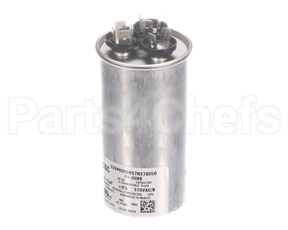 01-0088 Nortek Run Cap,Dual Round,370V,5+60Uf