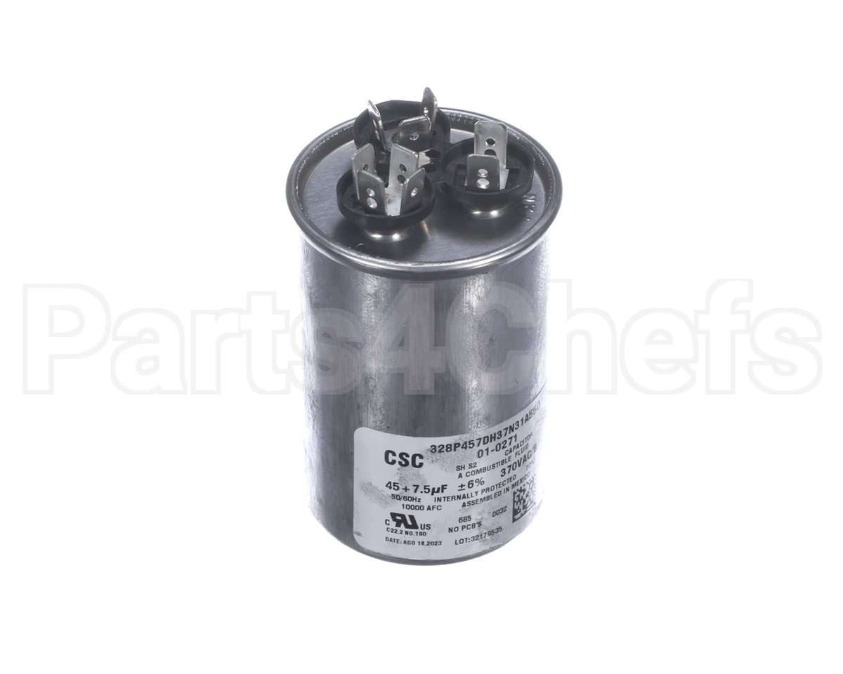 01-0271 Nortek Run Cap, Dual Round,370V,7.5+45Uf