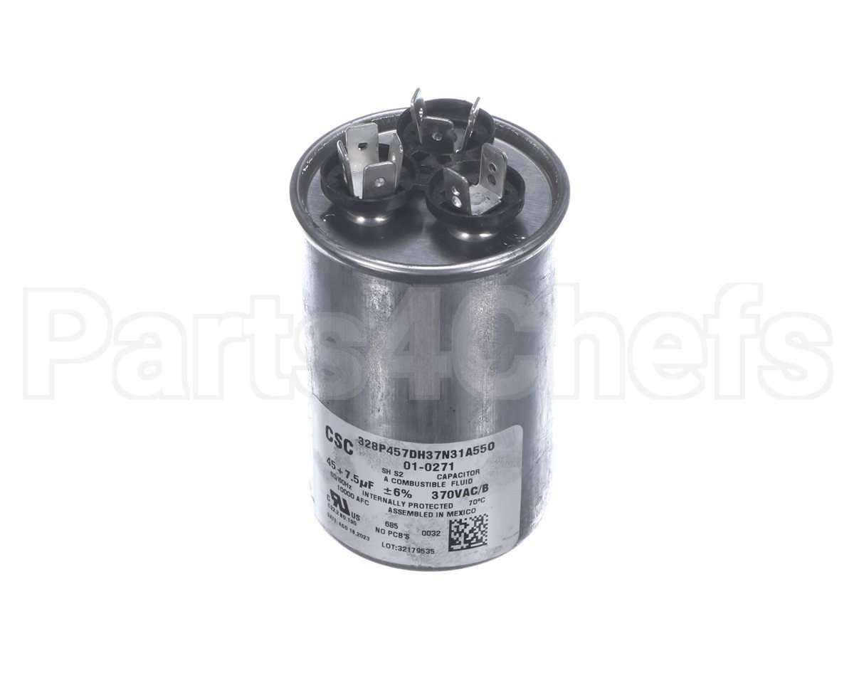 01-0271 Nortek Run Cap, Dual Round,370V,7.5+45Uf