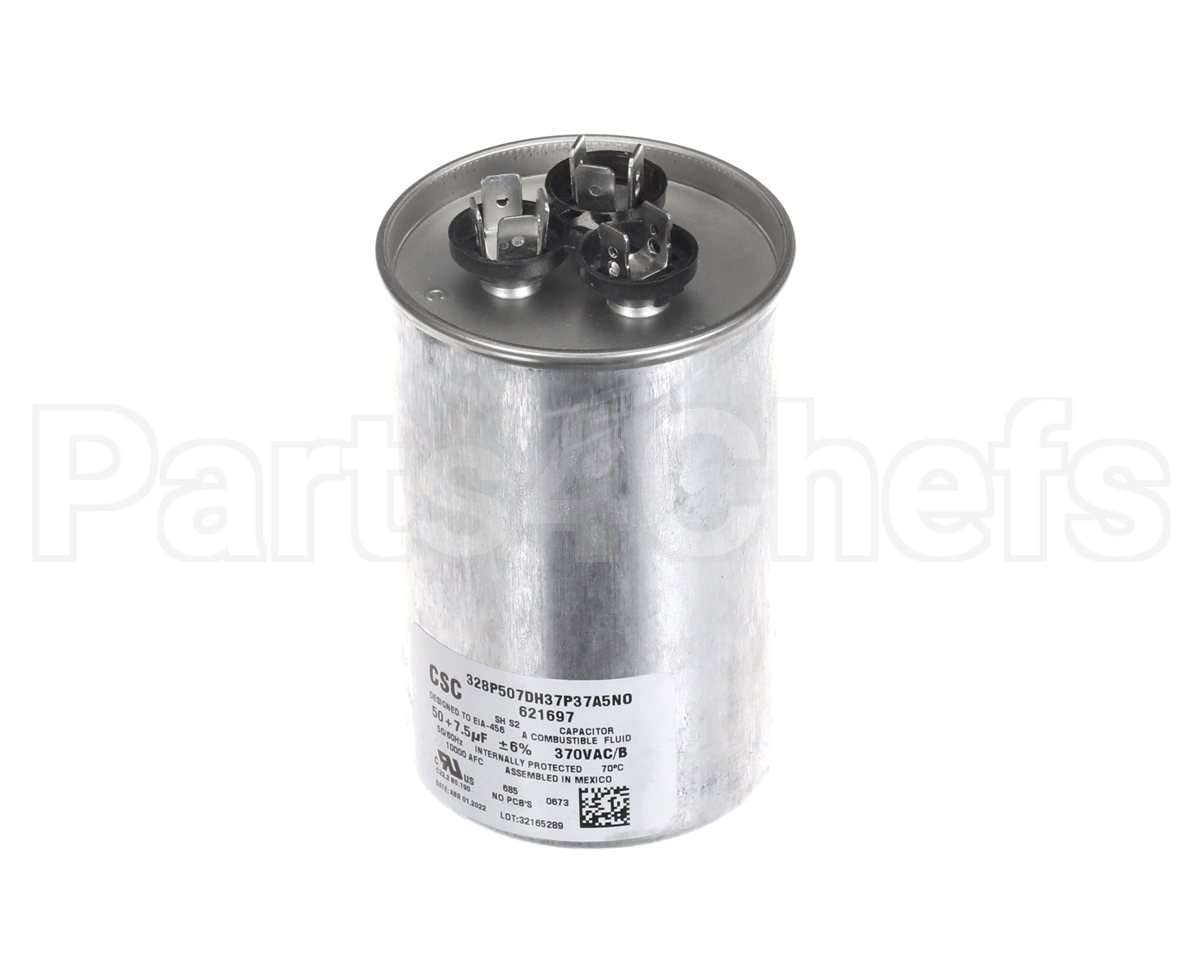 01-0273 Nortek Run Cap,Dual Round,370V,7.5+50Uf