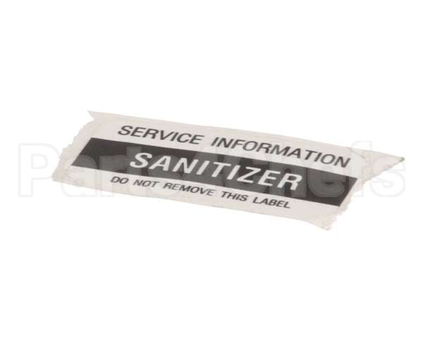 01000486 Glastender Decal, .75X1.877, Sanitizer