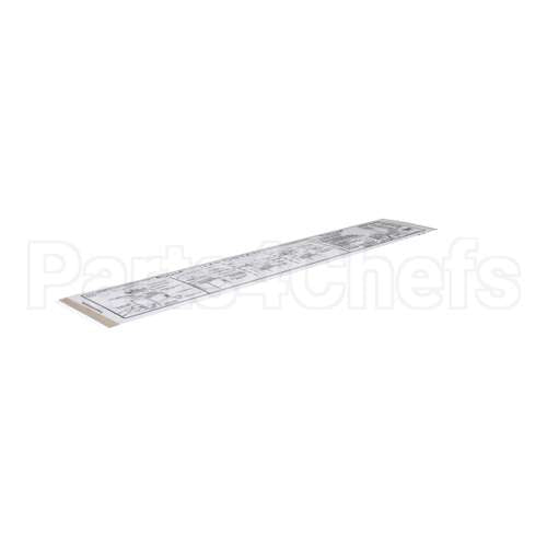 01000487 Glastender Decal, Cleaning Instruction, C