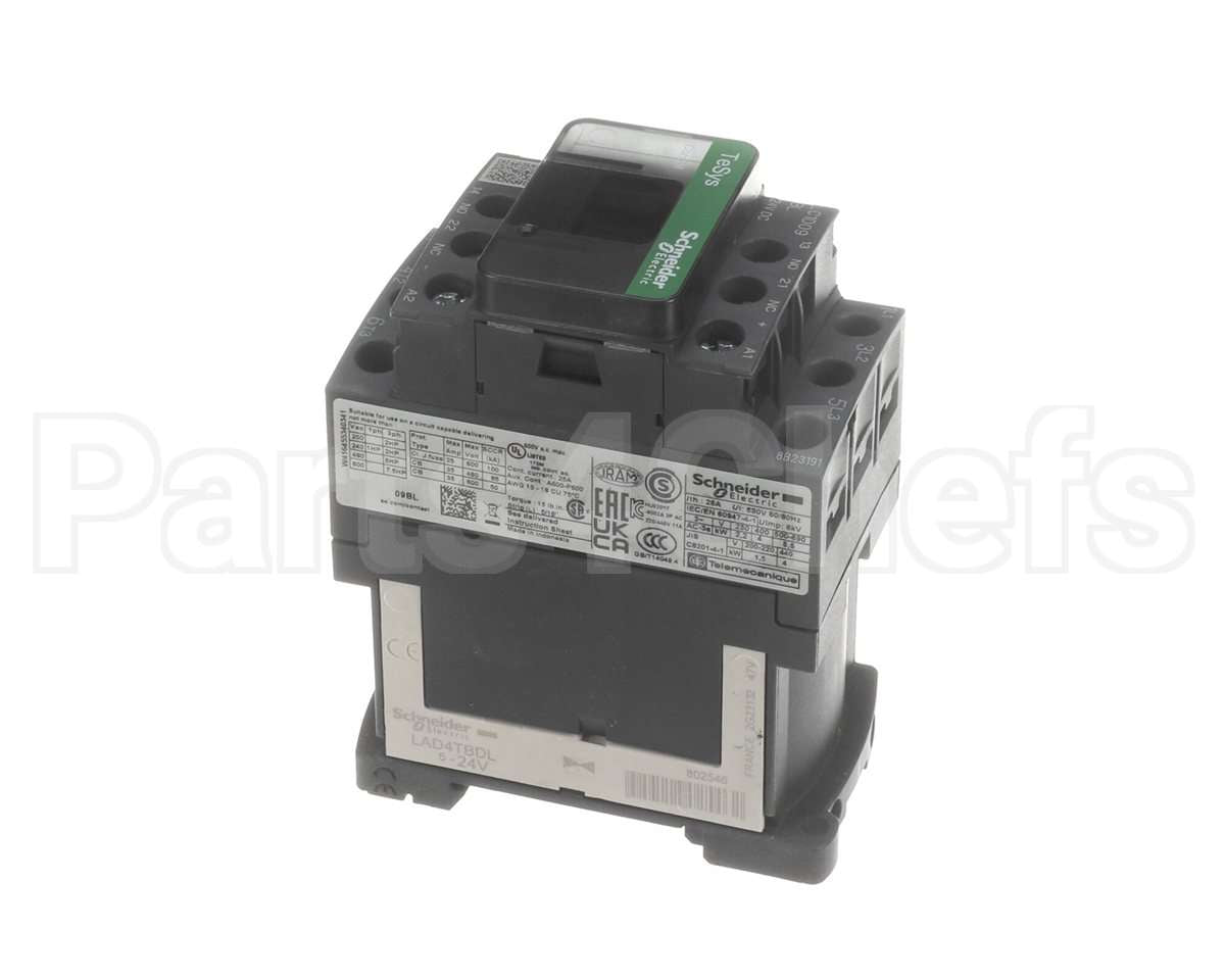 025-0400 Hot Rocks Oven Motor Contactor , 600Vac, 9A, 24Vdc Low