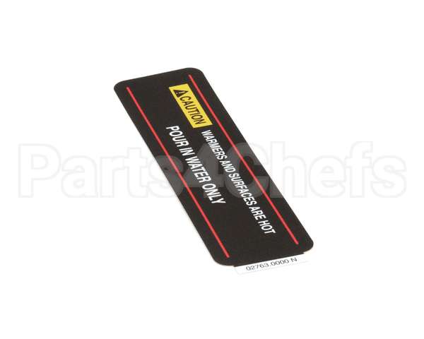 02763.0000 Bunn Decal,Caution-Hot Surf/Pourin