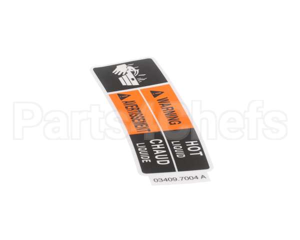 03409.7004 Bunn Decal, Wrn-Hot Liq 15.4Rad Eng/Fr