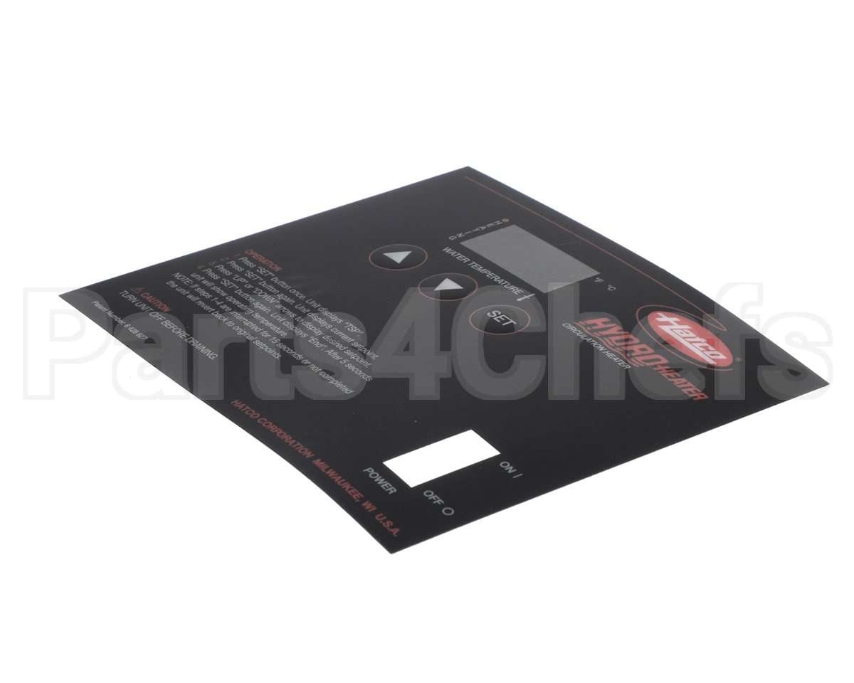 07.03.422.00 Hatco Control Decal,Hh2