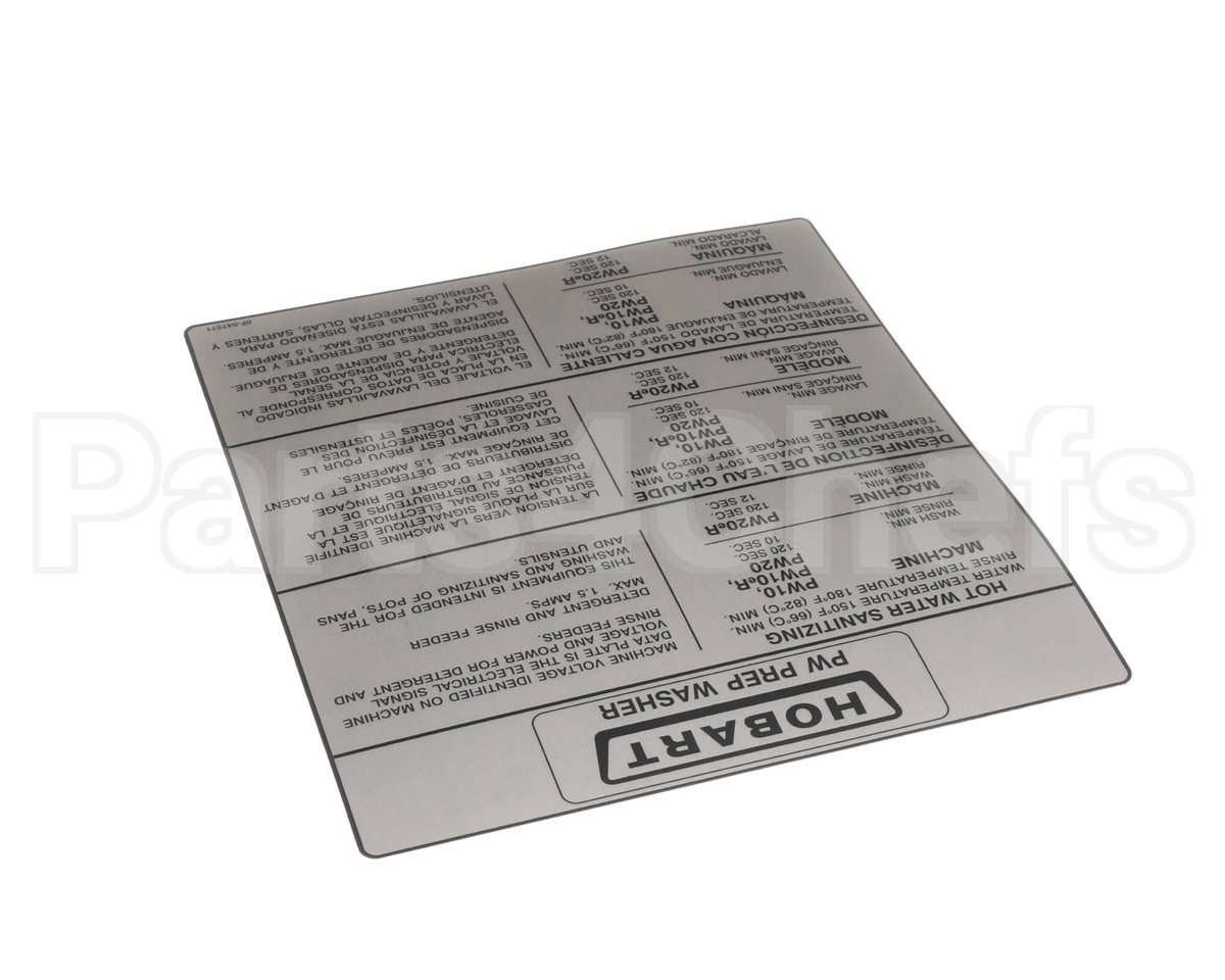 0F-047571 Hobart Label (Information )