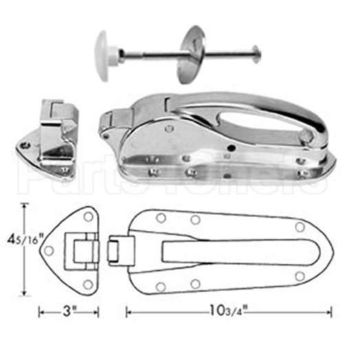 101F Compatible Premco Latch, Chrome, W/Flstrike/Ir