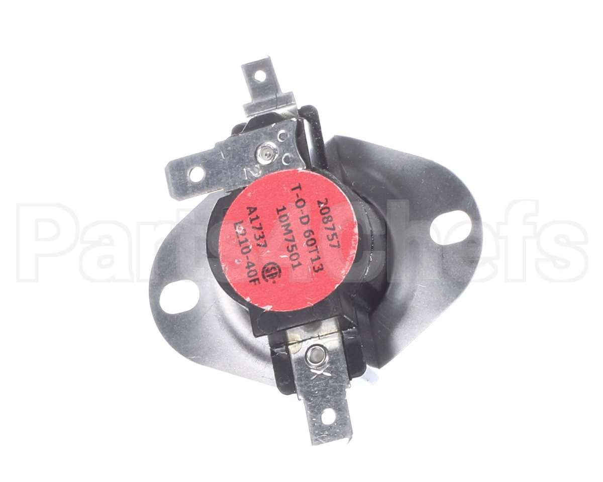 10M75 Lennox Limit Control-Label Black W/ Red
