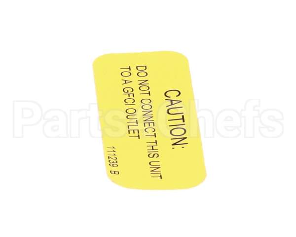 111239 Cleveland Label;Gfci Warning