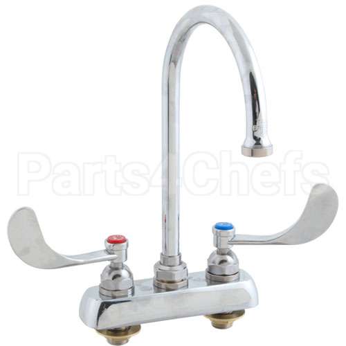 1141-04 Compatible TS Brass Faucet, 4"Dk, Gsnk, Wrstbldhandle