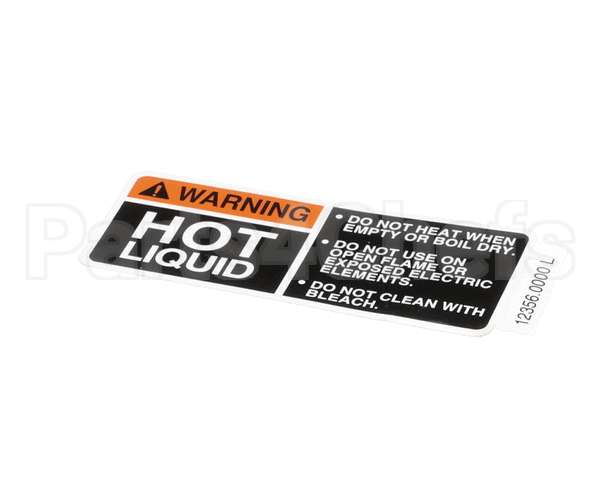 12356.0000 Bunn Decal, Warning-Hot Liquid