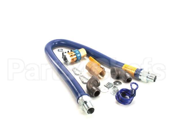 16100KIT48 Dormont Gas Hose, Blue, 1" X 48", Snapfast,Valve