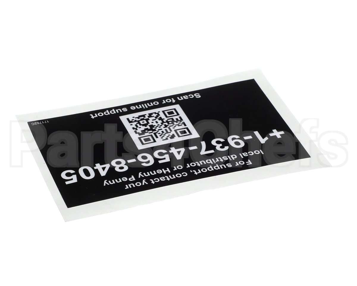 171752 Henny Penny Label-Tech Support, Intl