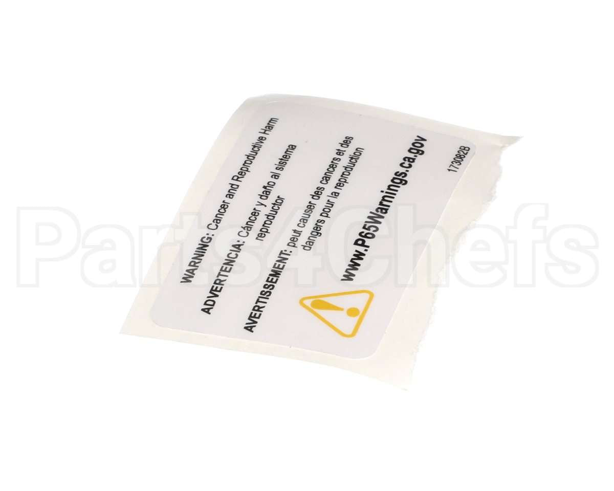 173082 Henny Penny Label-Warning P65