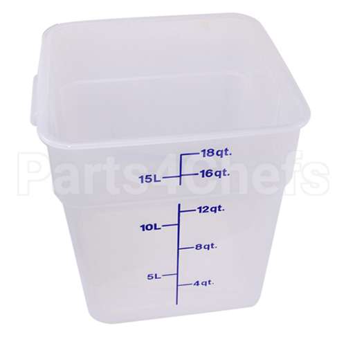 18FSPP190 Compatible Cambro Container Sq 18Qt Semi-Clr