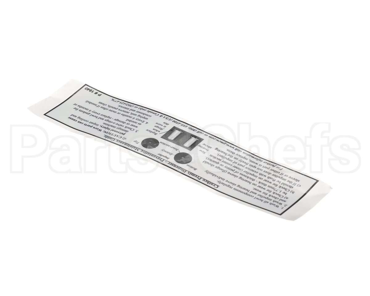 1940 Grindmaster Cecilware Decal, Maintenance Guide