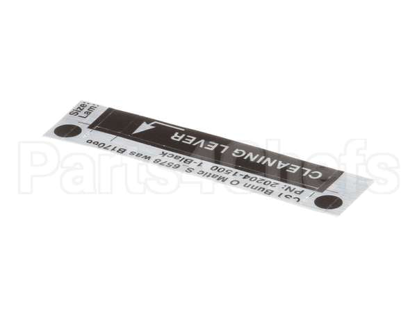 20204.1500 Bunn Decal, Cleaning Lever