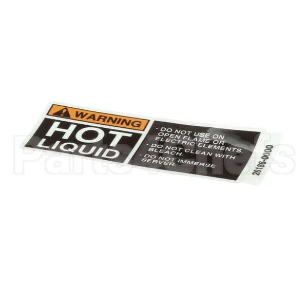 26186.0000 Compatible Bunn Decal, Warning Hot Liquid