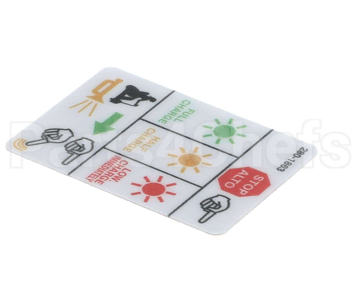 280-1863 Mart Cart Decal: Rocker Swt, 3G Intelli, Eng/Span