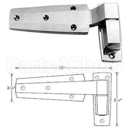 2860-1216-1110 Compatible Standard Keil Hinge, Cam (2" Ofst)