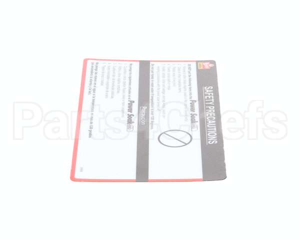 29595 Power Soak Systems Decal - Wendy's Safety Precaut