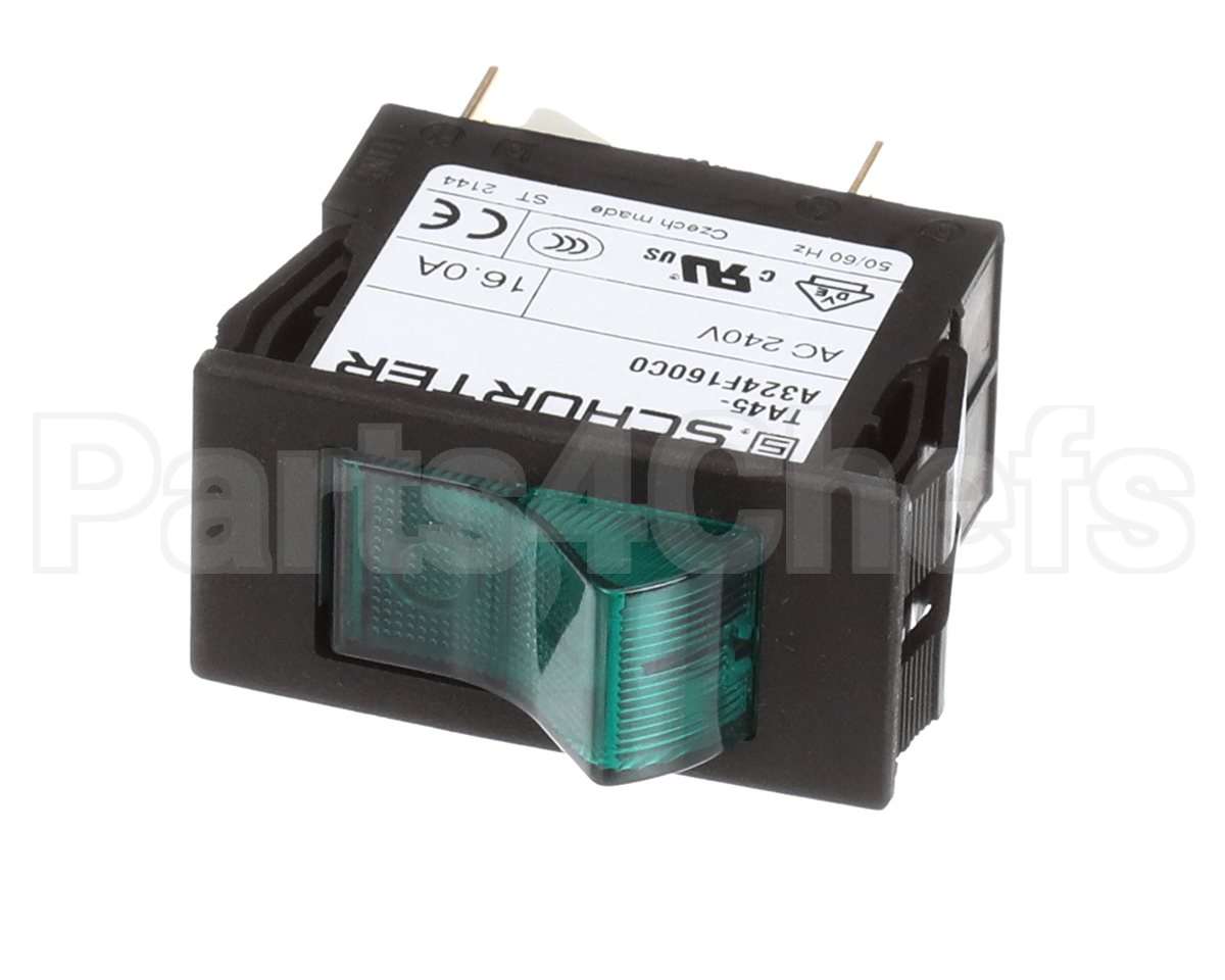 2E-1300220 Bakers Pride Switch;Rocker Dpst Green 16 Am
