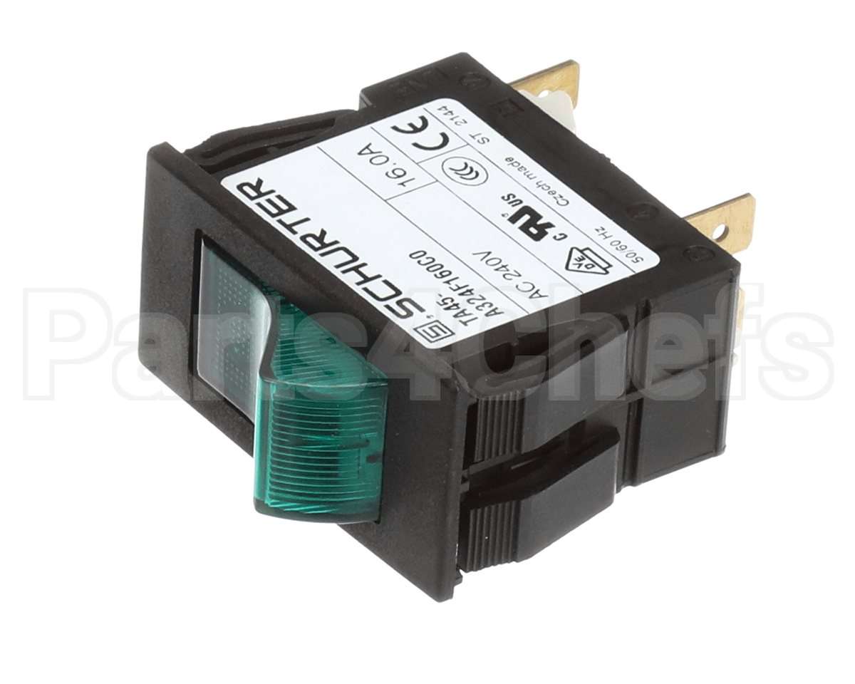 2E-1300220 Bakers Pride Switch;Rocker Dpst Green 16 Am