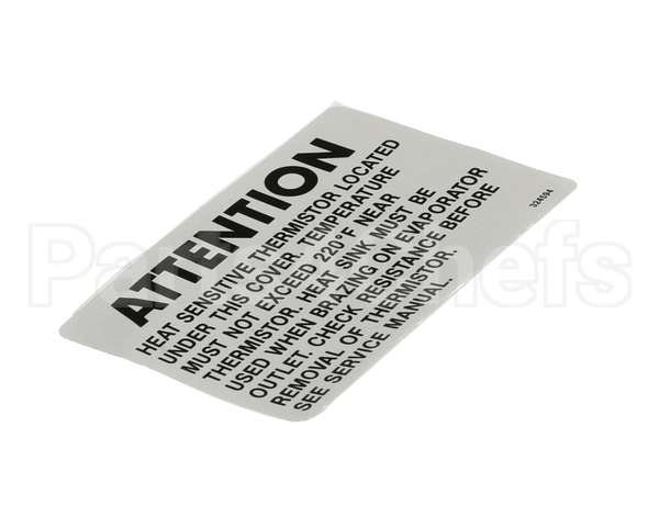324594 Stoelting Decal Attention Heat Sensitive