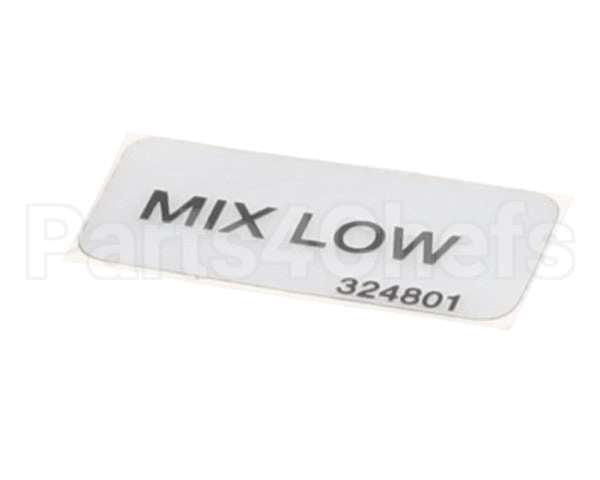 324801 Stoelting Decal; Mix Low