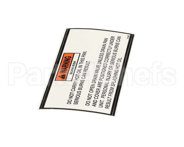 33448 Henny Penny Label-Drain Pan Warning