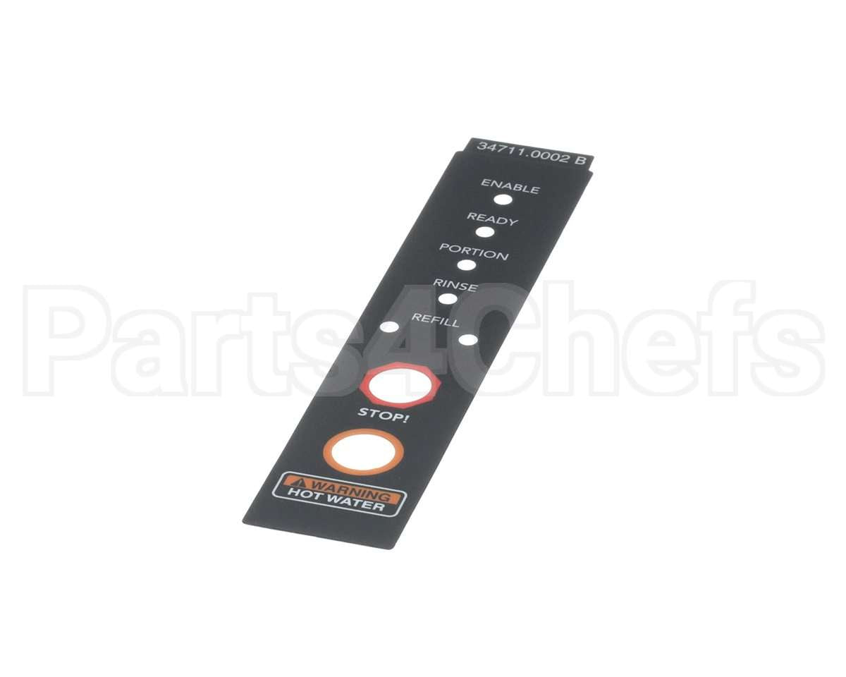 34711.0002 Bunn Decal, Warning Led Display