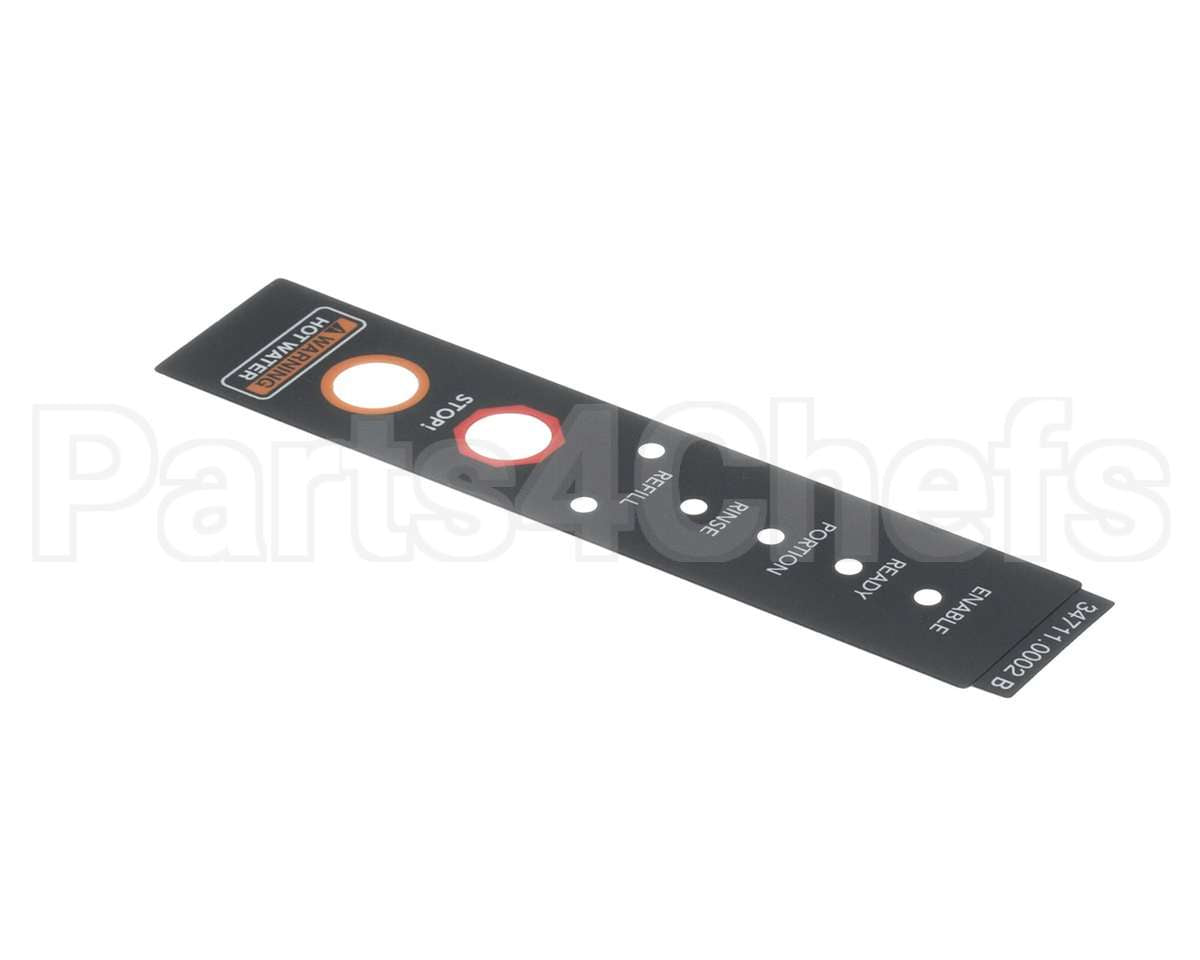 34711.0002 Bunn Decal, Warning Led Display