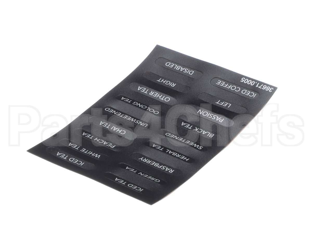 36671.0005 Bunn Decals, Flavors Itb(Bunn)