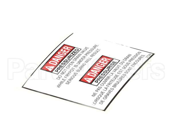 37529 Henny Penny Label - Bi-Ling Drain Valve