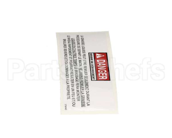 37989 Henny Penny Label-Danger Stirring Fre