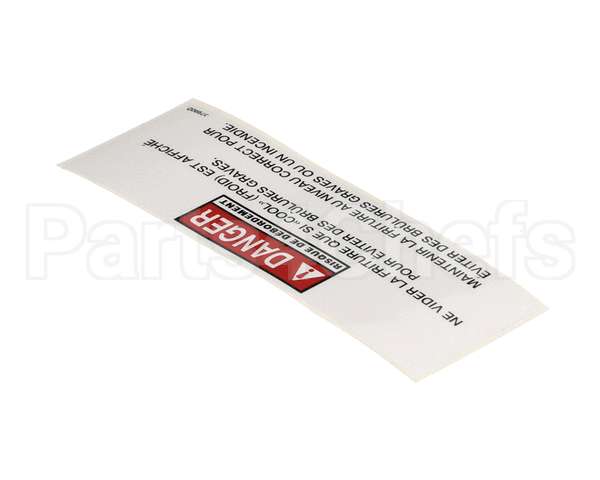 37990 Henny Penny Label - Danger Shortening, Fre
