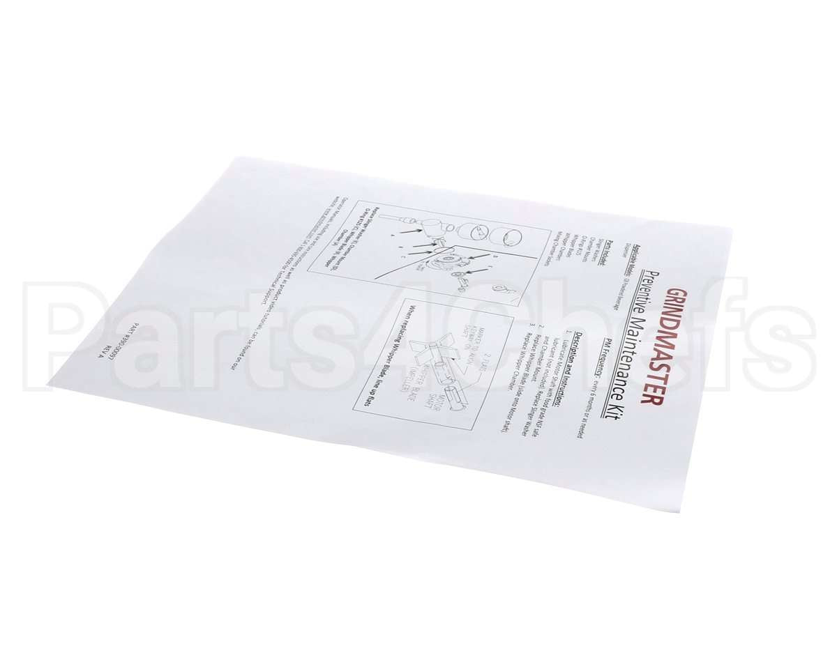 390-00097 Grindmaster Cecilware Instructions Pm Kit Gb