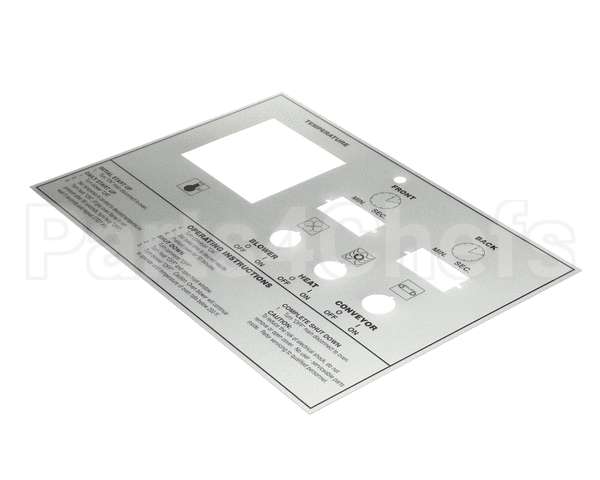39464 Middleby Label,Control Face Ps570/555