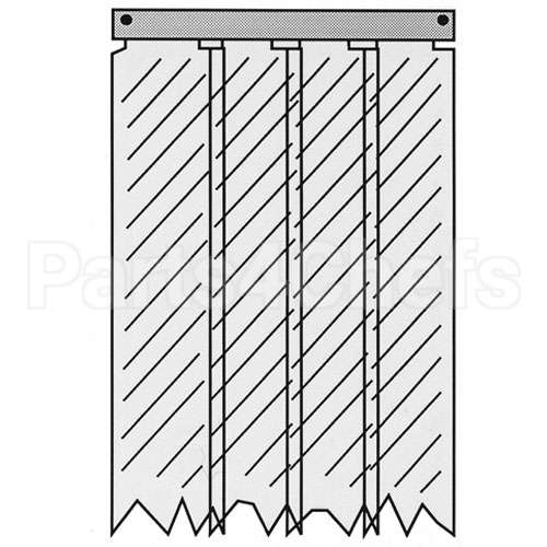 401SA6043184F Compatible Kason Kason - 401Sa6043184 Strip Curtain, 31 X 84